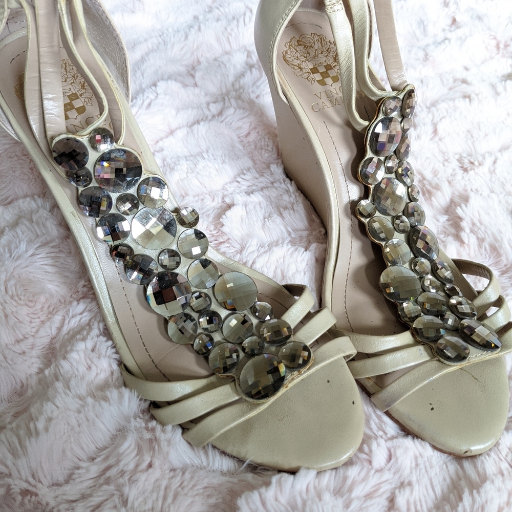 Vince camuto jeweled wedge